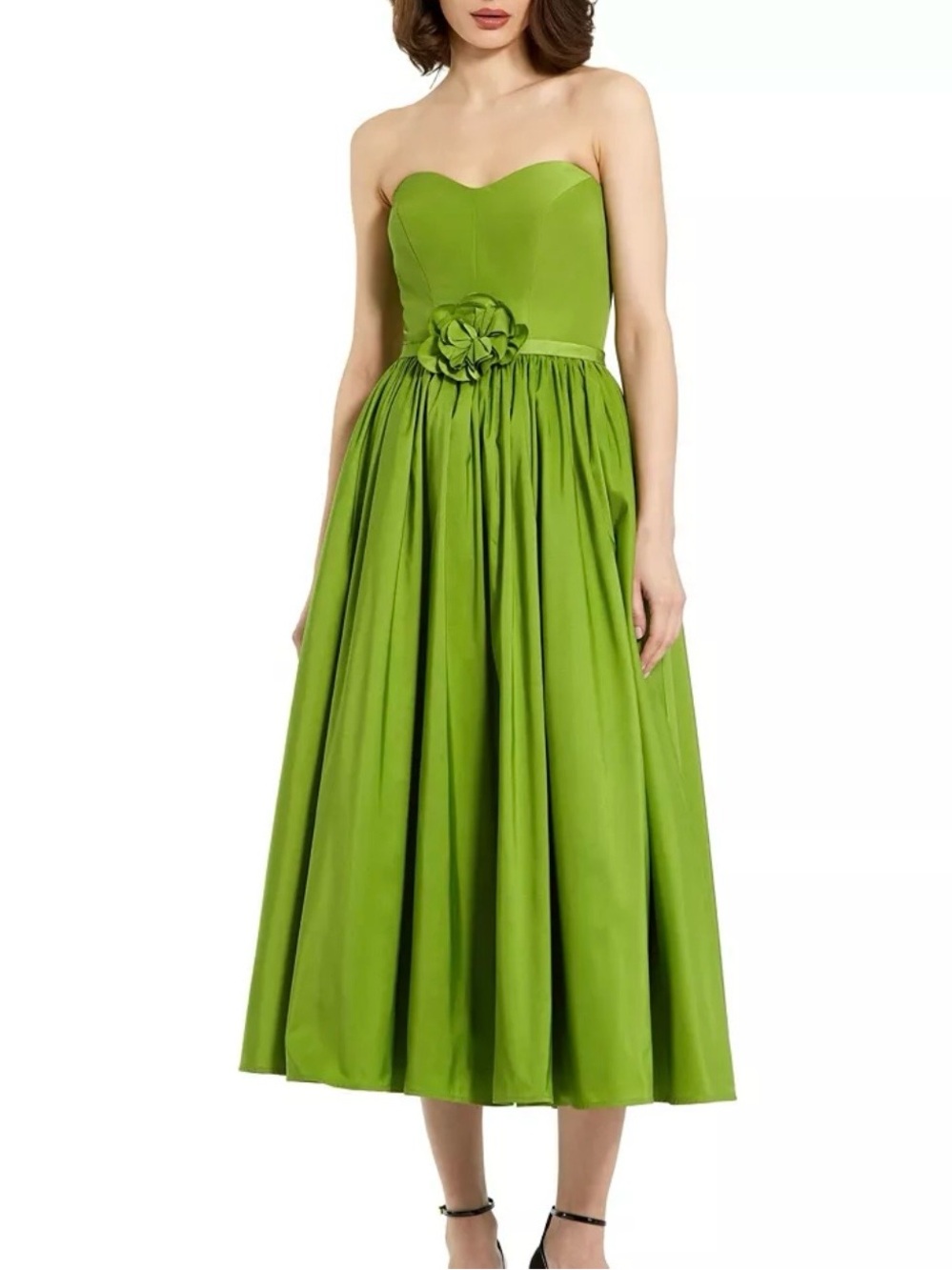 Mac Duggal Strapless Faille Rose Dress - Picture 2 of 10